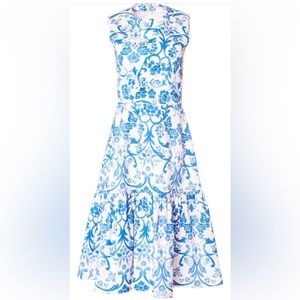 Carolina Herrera
Stencil Floral Print Sleeveless Fit &
Flare Dress NWT